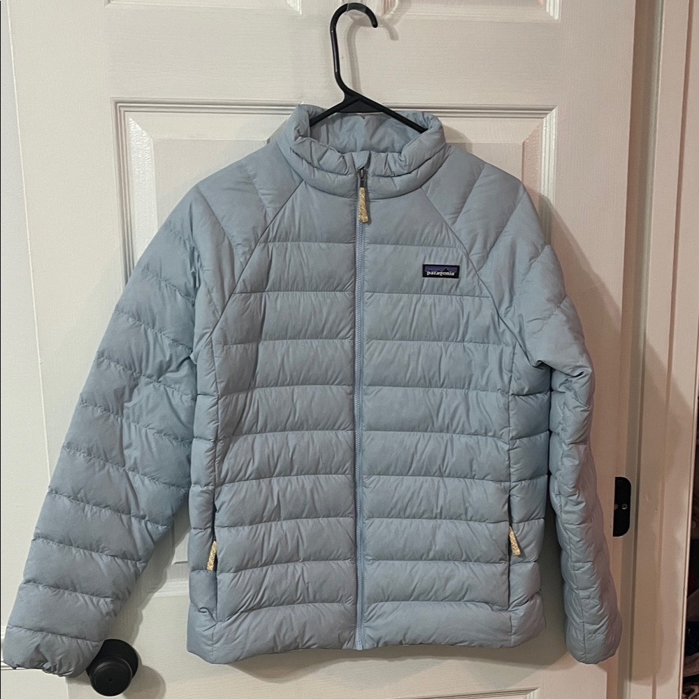 Patagonia Light Blue Jacket with Patterned Lining